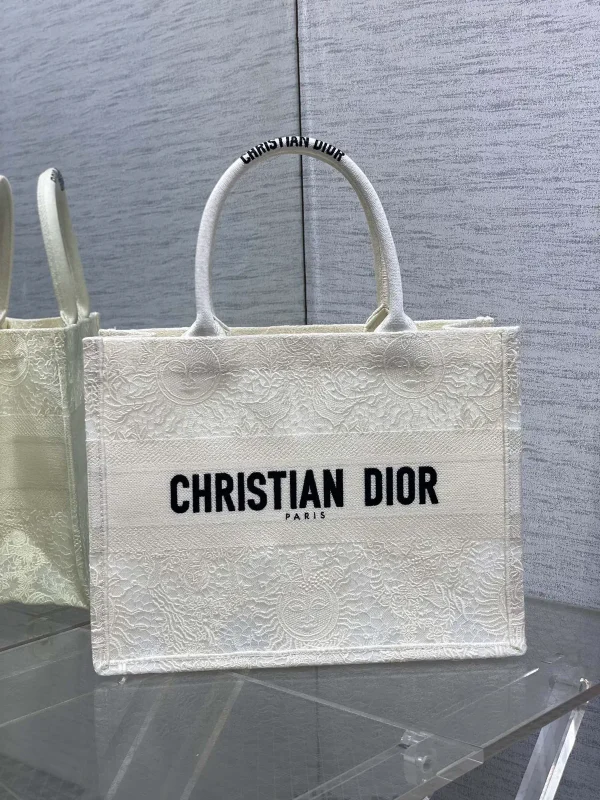 Dior White Lace Sun Motif Tote Bag image 1