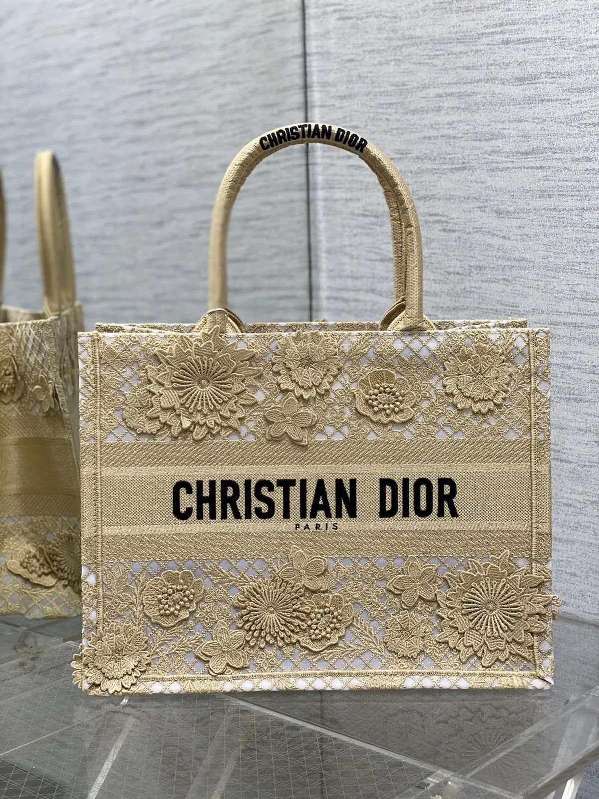 Dior Floral Lace Tote Bag image 1