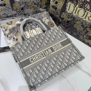 Dior Gray Monogram Book Tote Bag image 1