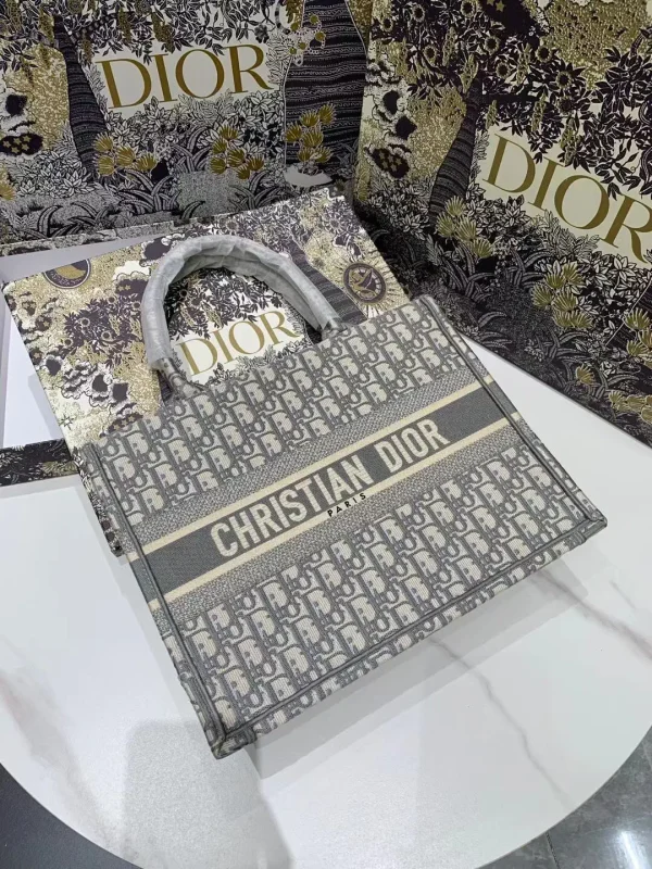 Dior Gray Monogram Book Tote Bag image 1