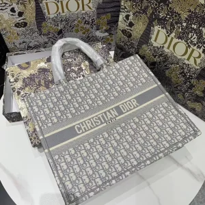 Dior Gray Monogram Book Tote Bag image 1