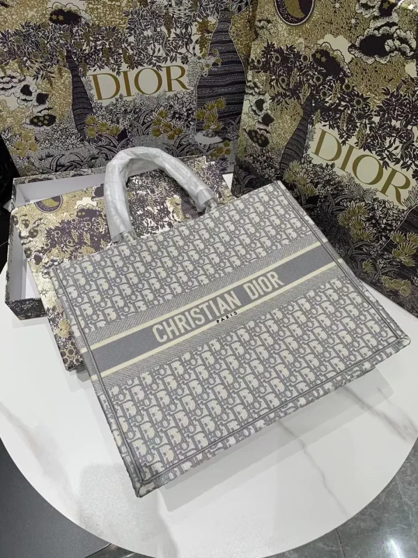 Dior Gray Monogram Book Tote Bag image 1