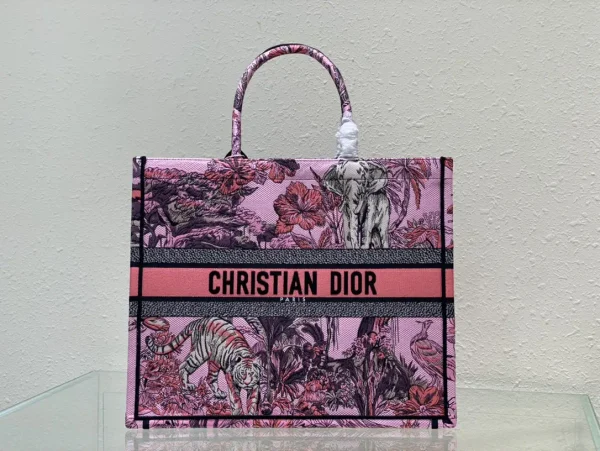Dior Pink Voyage Print Book Tote Bag image 1