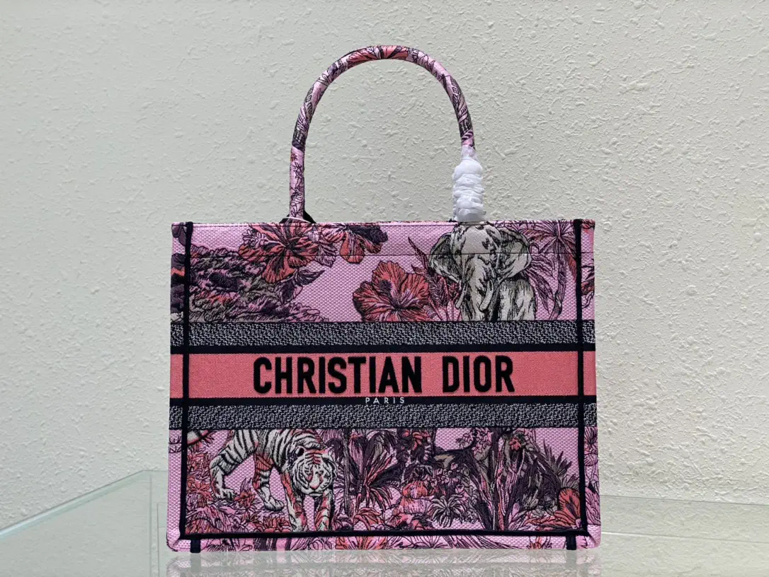 Dior Pink Voyage Print Book Tote Bag image 1