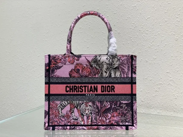 Dior Pink Voyage Print Book Tote Bag image 1