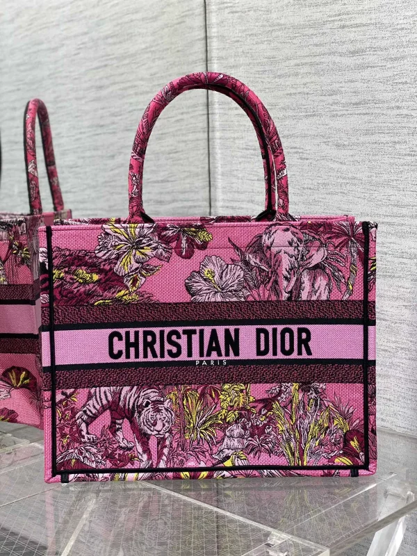 Dior Pink Zoo Print Tote Bag image 1