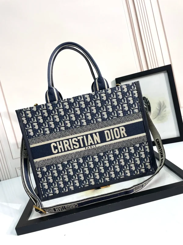 Dior Oblique Embroidered Book Tote Bag image 1