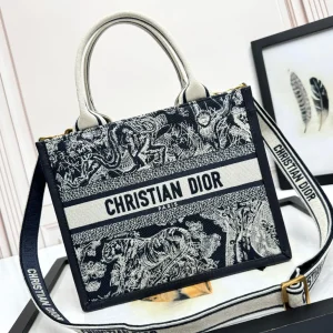 Dior Embroidered Small Book Tote Bag image 1