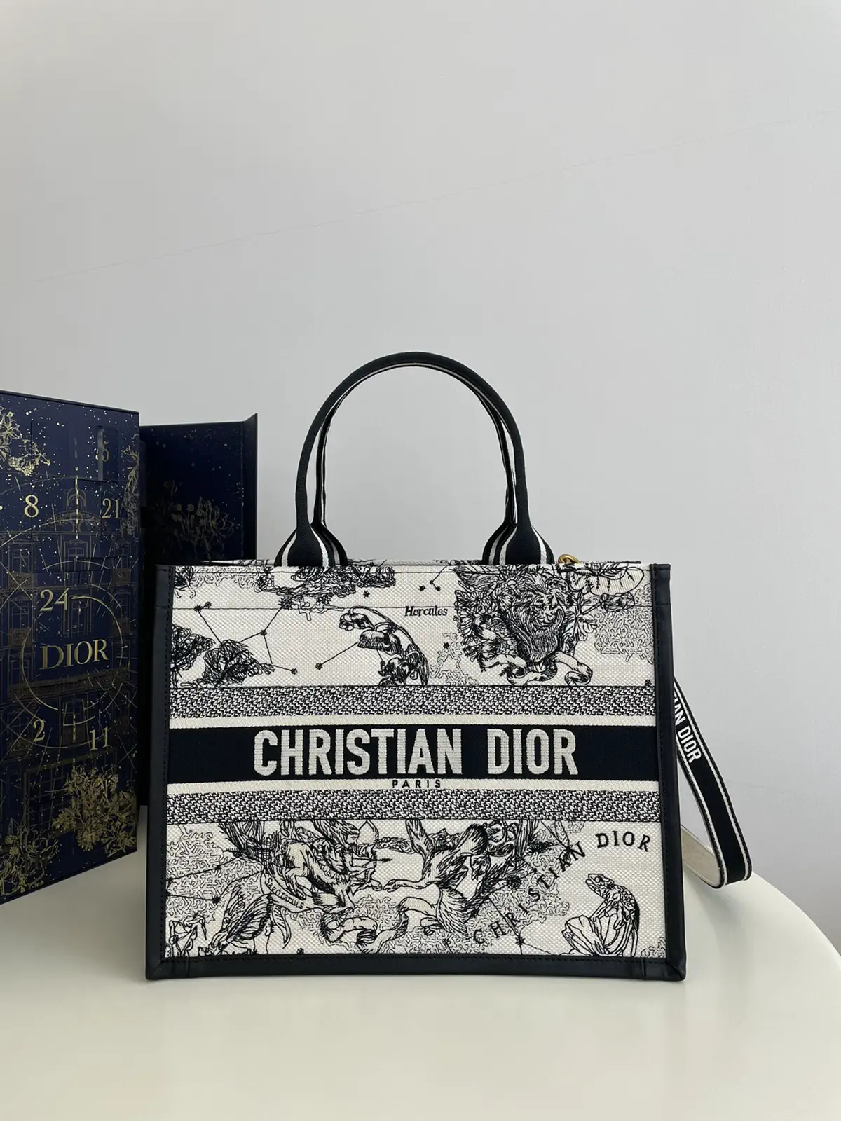 Dior Constellation Embroidered Tote Bag image 1