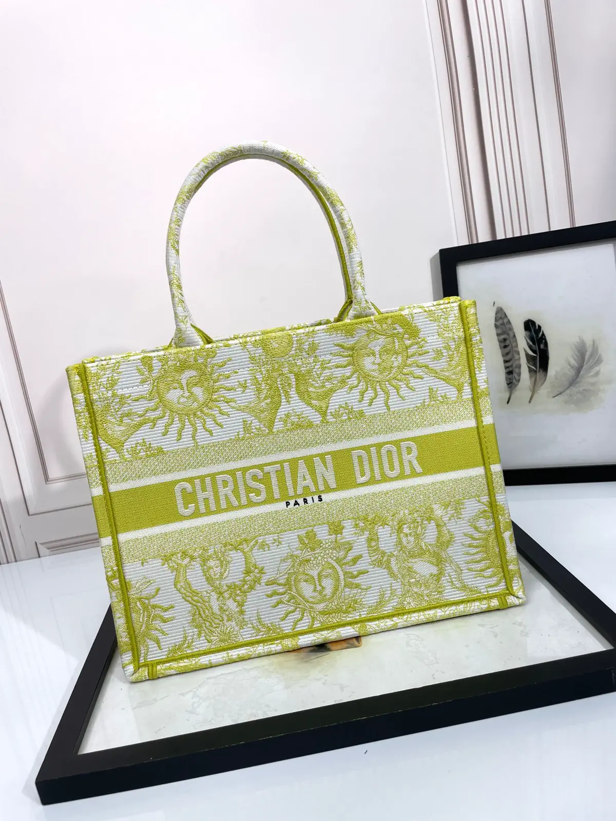 Dior Sun Pattern Book Tote Bag image 1