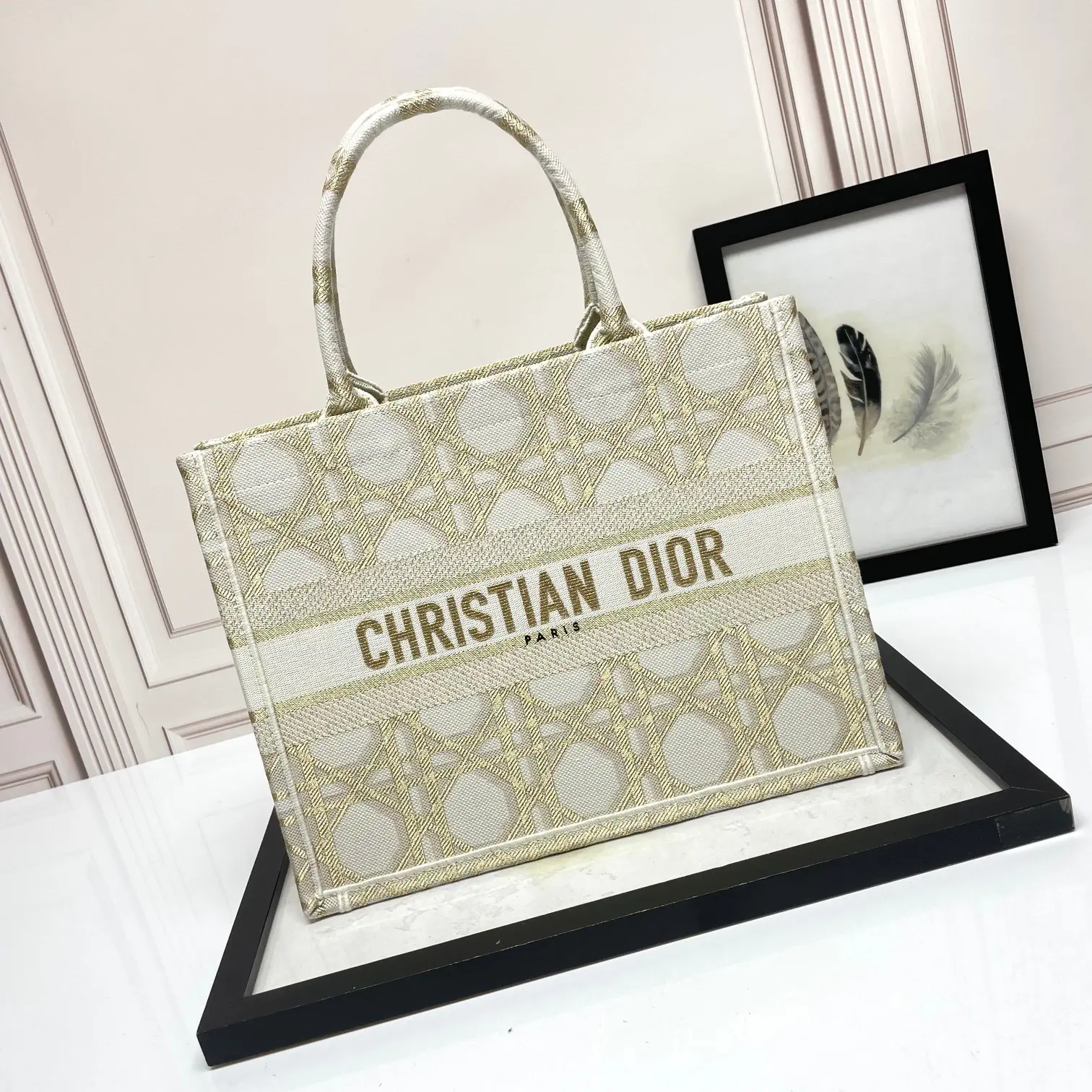 Dior Geometric Pattern Book Tote Bag image 1