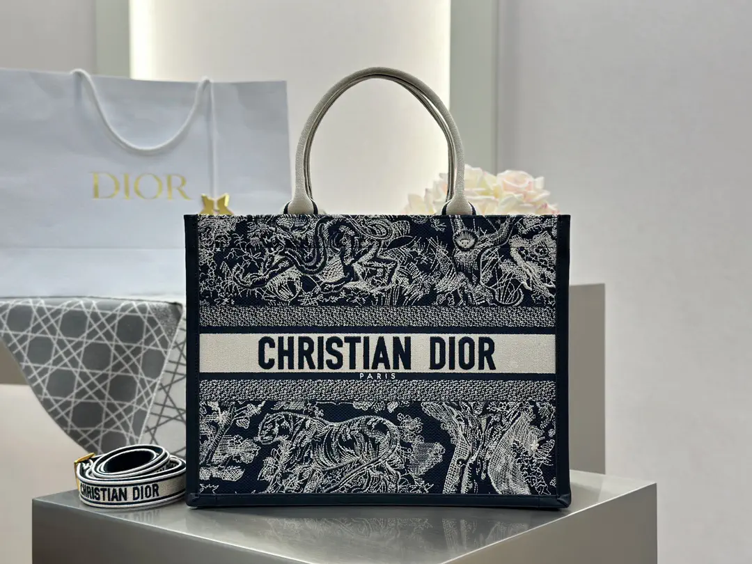Dior Animal Print Book Tote Bag image 1