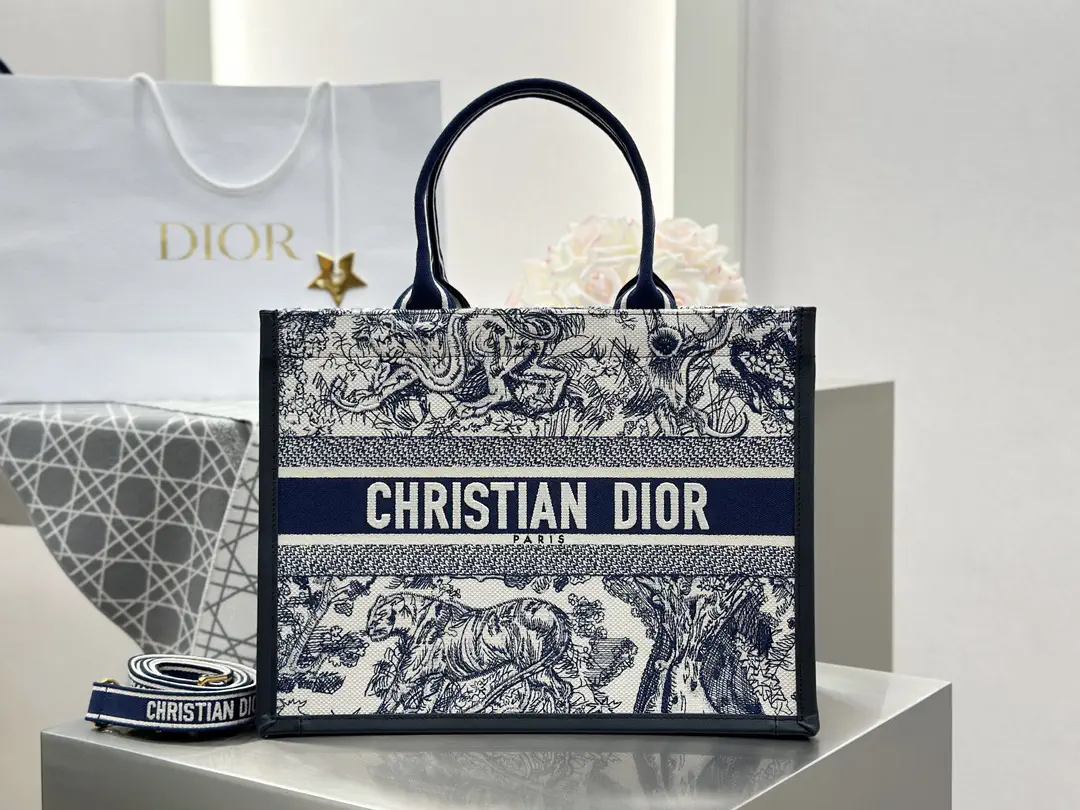 Dior Animal Print Book Tote Bag image 1