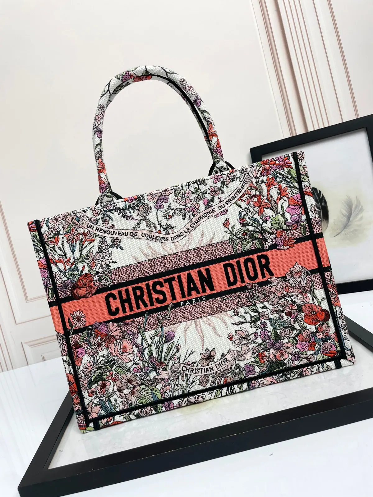 Dior Floral Print Book Tote Bag image 1