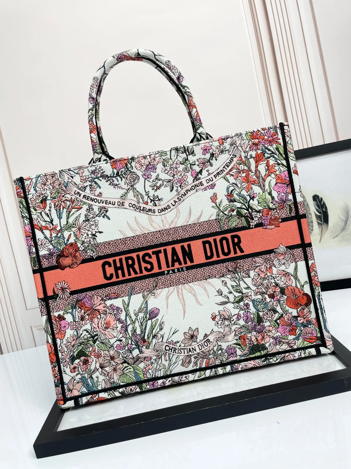 Dior Floral Print Book Tote Bag image 1