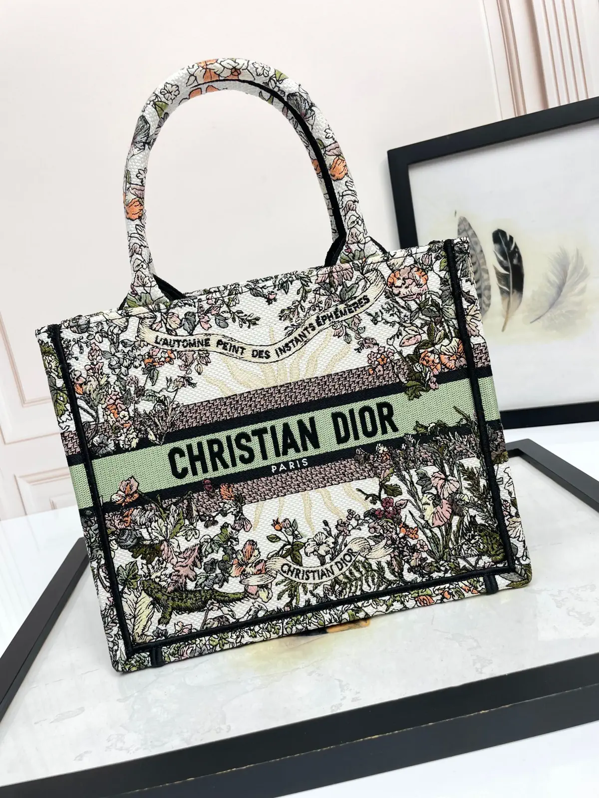 Dior Floral Print Book Tote Bag image 1