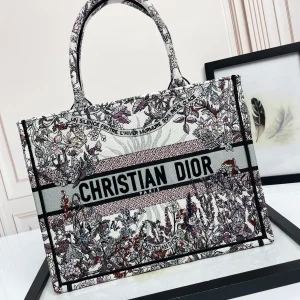 Dior Floral Embroidered Book Tote Bag image 1