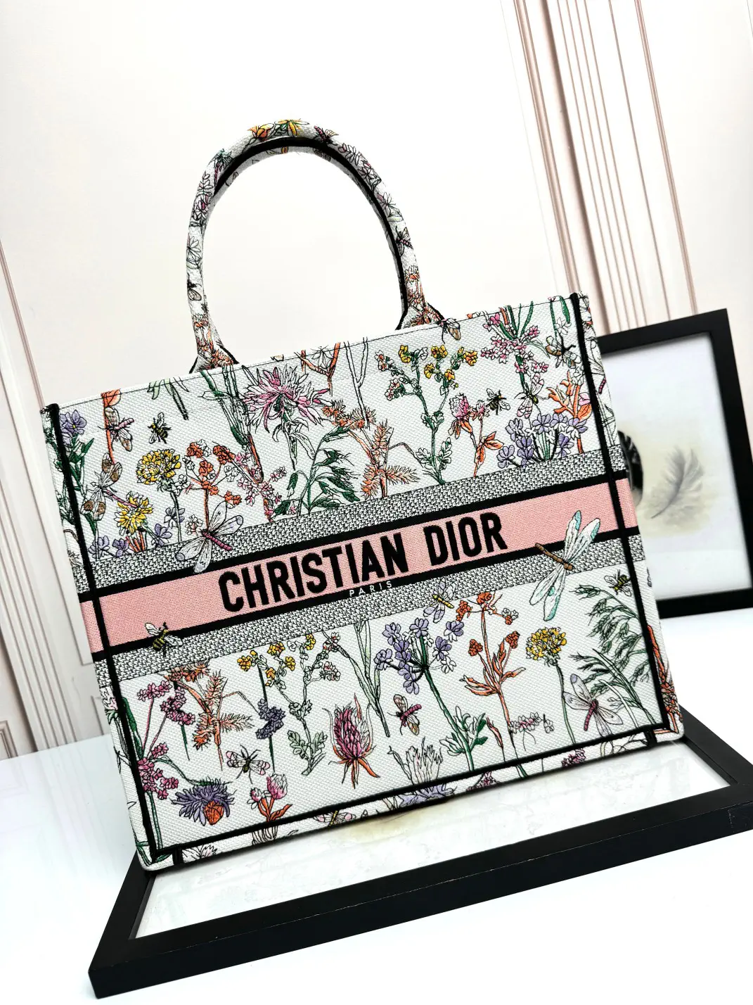 Dior Floral Print Book Tote Bag image 1
