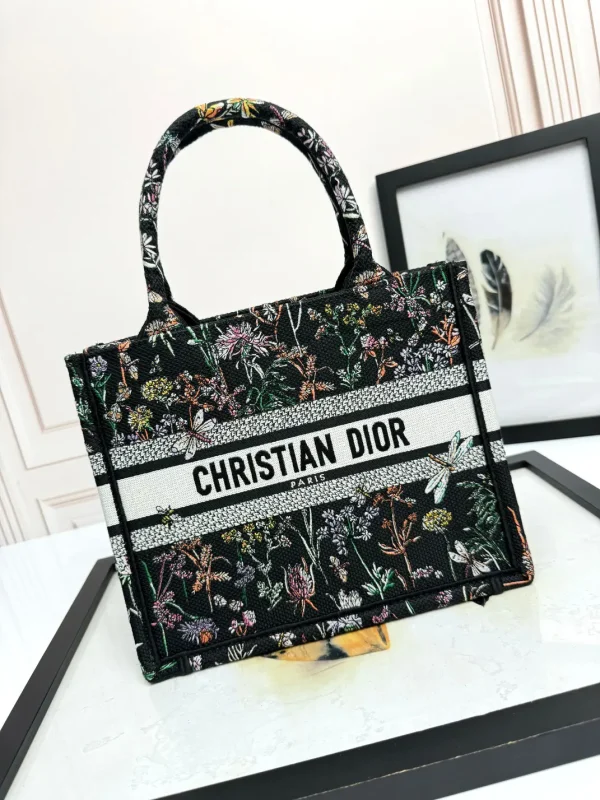 Dior Floral Embroidered Book Tote Bag image 1