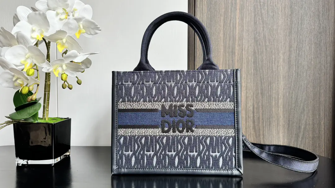 Dior Denim Blue Miss Dior Tote Bag image 1