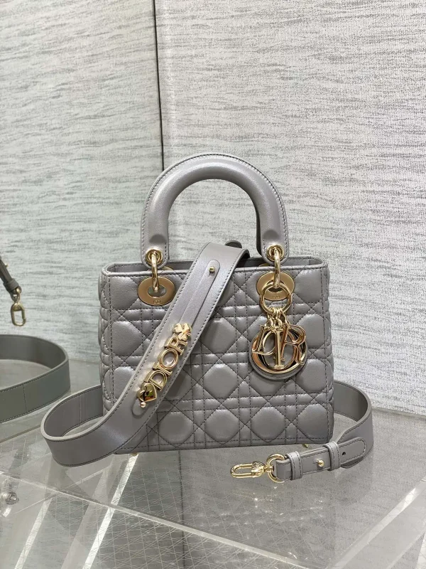 Dior Quilted Top Handle Bag with Detachable Shoulder Strap image 1