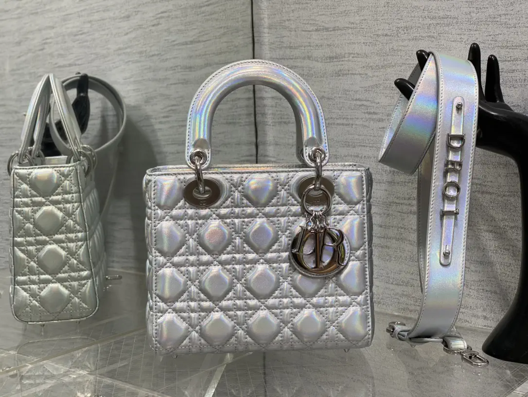 Dior Iridescent Quilted Top Handle Bag image 1