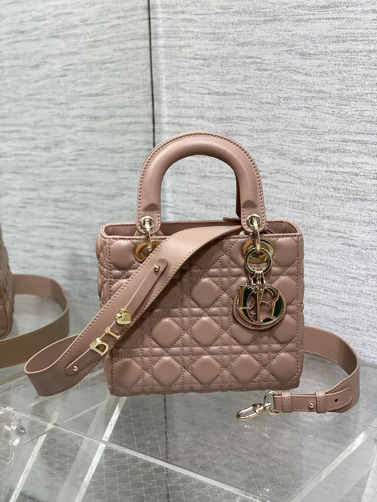 Dior Quilted Top Handle Bag with Detachable Shoulder Strap image 1