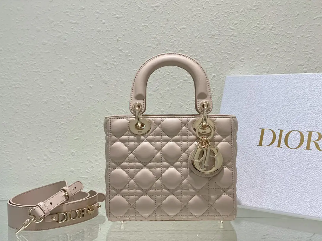 Dior Quilted Top Handle Bag with Detachable Shoulder Strap image 1