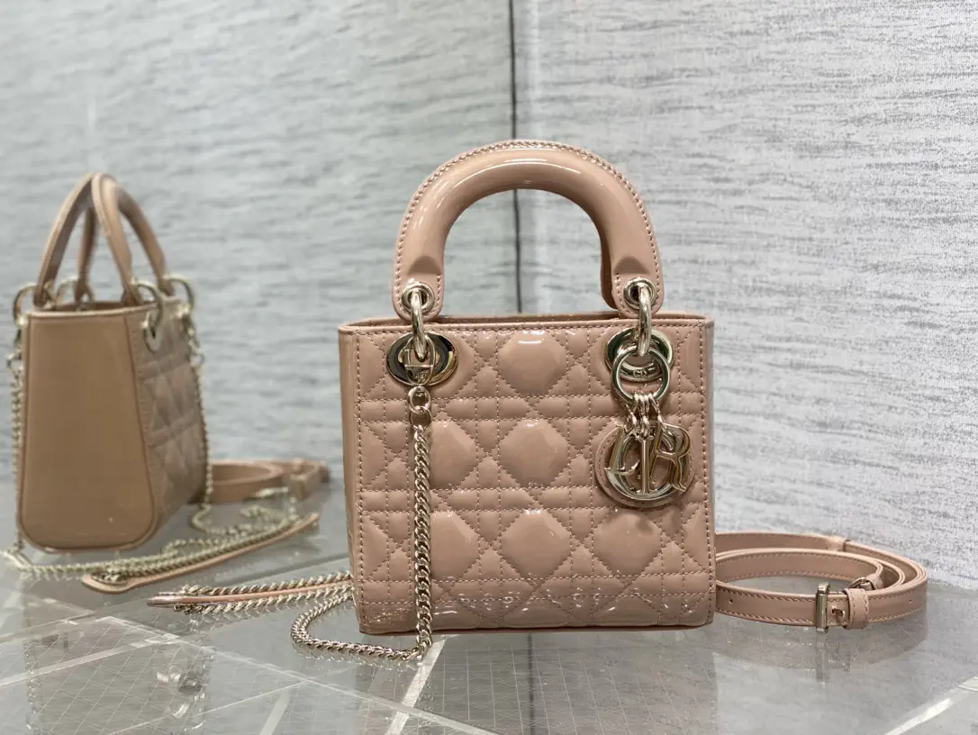 Dior Quilted Patent Mini Top Handle Bag image 1