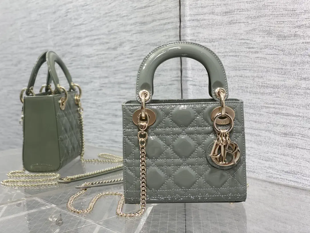 Dior Quilted Patent Mini Top Handle Bag image 1
