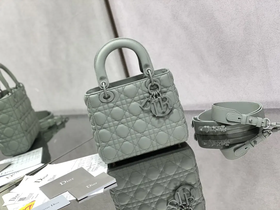 Dior Quilted Top Handle Bag with Detachable Strap image 1