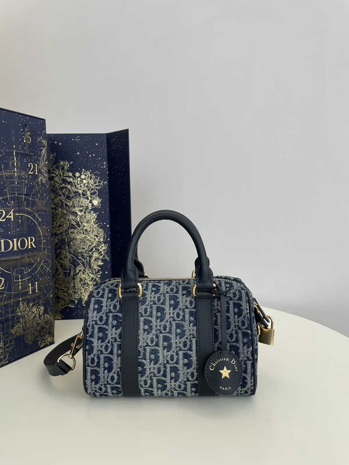 Dior Groove 20 Monogram Denim Top Handle Bag image 1