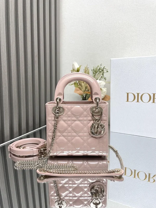Dior Pink Quilted Top Handle Bag image 1