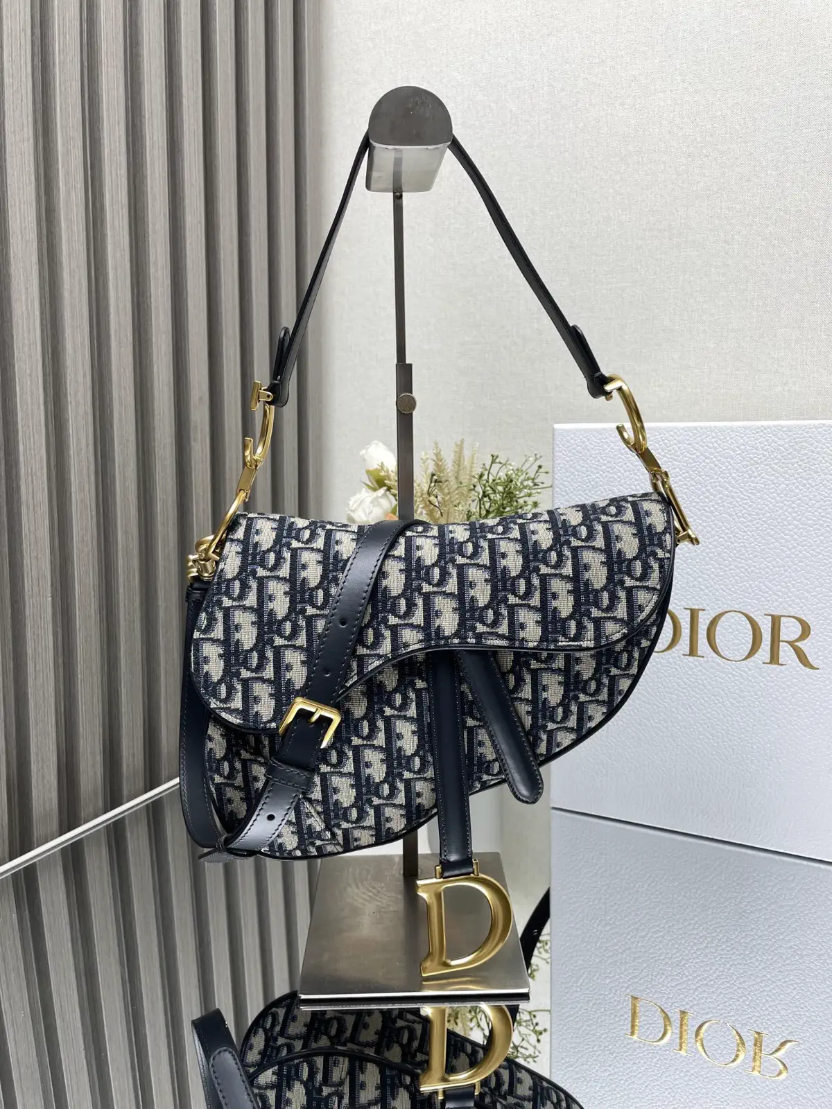 Dior Saddle Bag with Monogram Pattern image 1