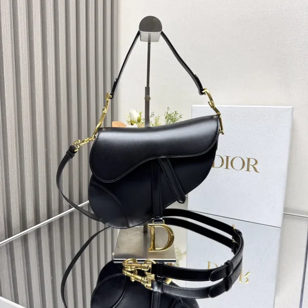 Dior Black Saddle Bag image 1