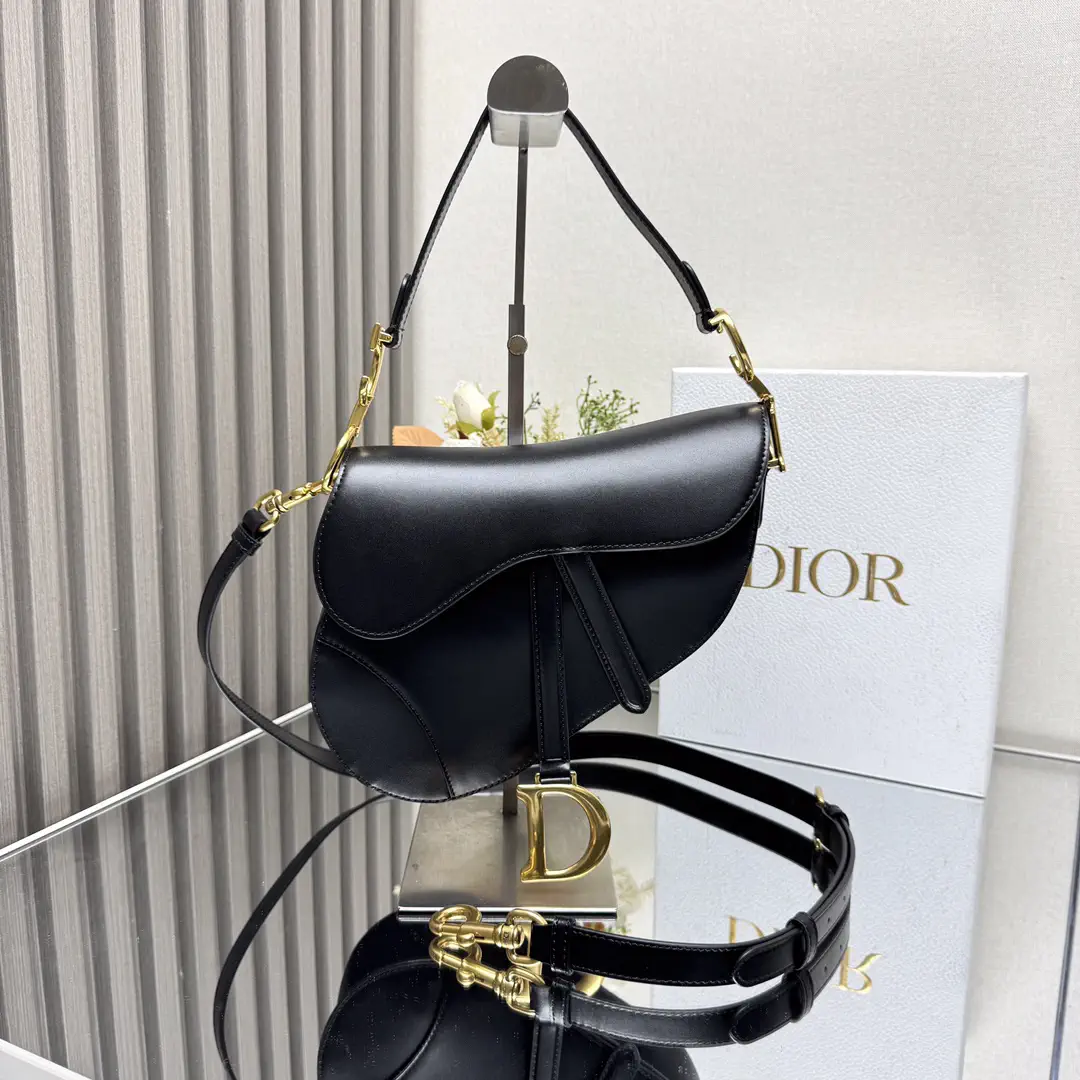 Dior Black Saddle Bag image 1