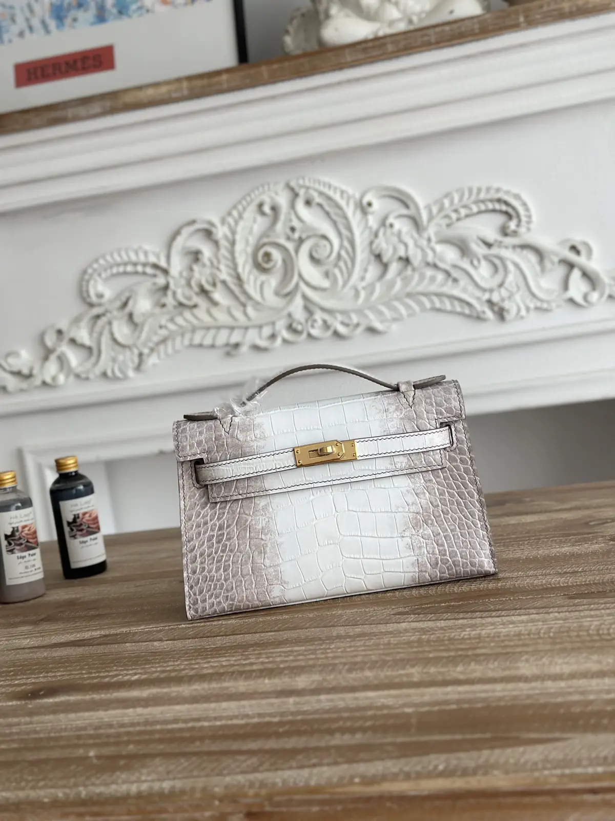 Hermès Crocodile-Embossed Kelly Mini Top Handle Bag image 1