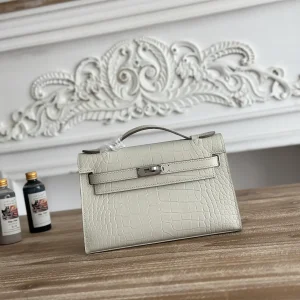 Hermès Crocodile-Embossed Kelly Mini Top Handle Bag image 1