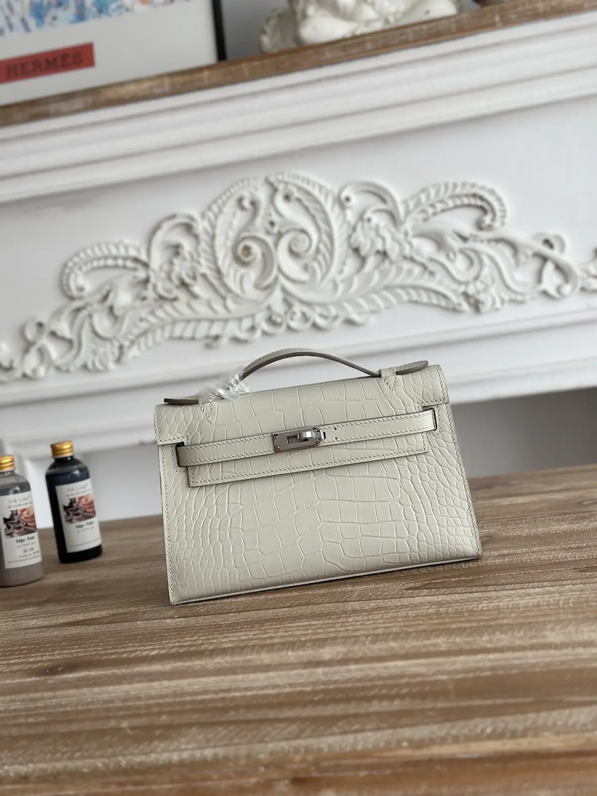 Hermès Crocodile-Embossed Kelly Mini Top Handle Bag image 1