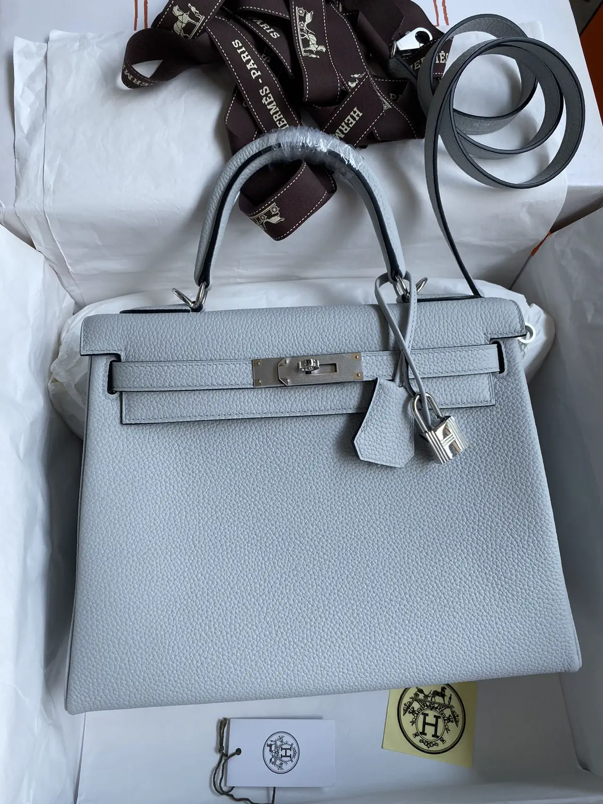 Hermès Light Blue Top Handle Bag image 1