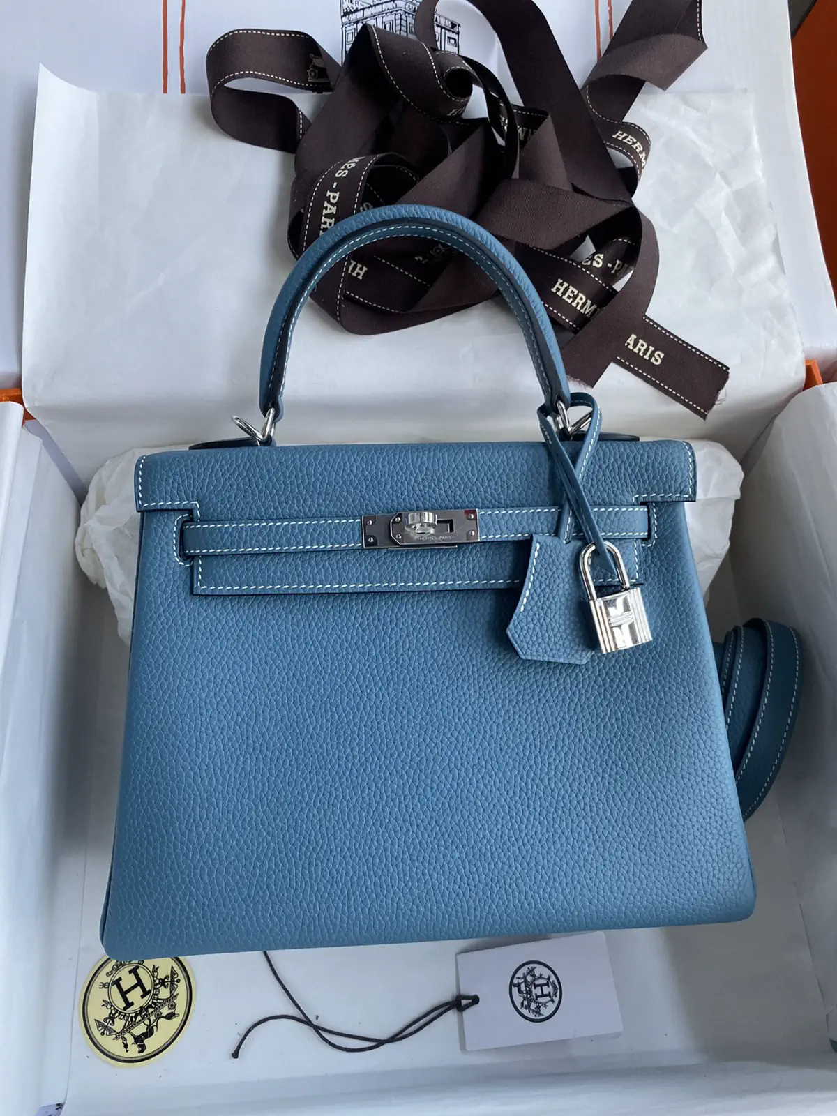 Hermès Blue Top Handle Bag image 1