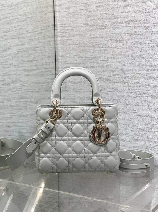 Dior Quilted Top Handle Bag with Detachable Shoulder Strap image 1