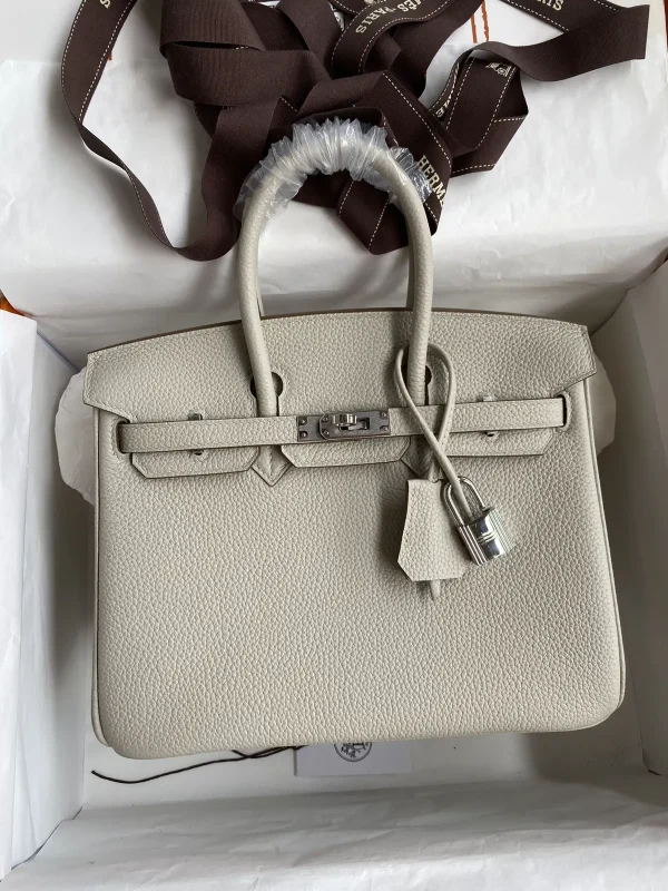 Hermès Pearl Grey Top Handle Bag image 1