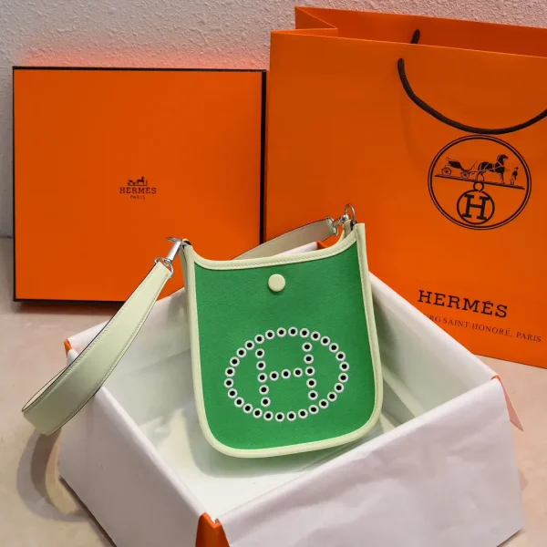 Hermès Canvas and Leather Trim Crossbody Bag image 1