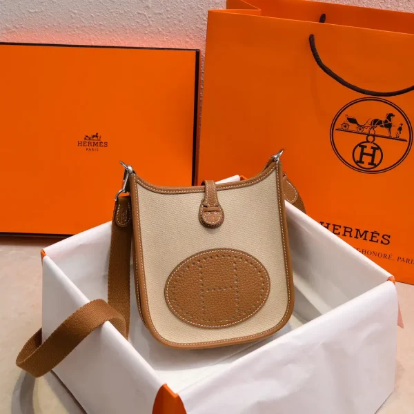 Hermès Canvas and Leather Trim Evelyn Crossbody Bag image 1