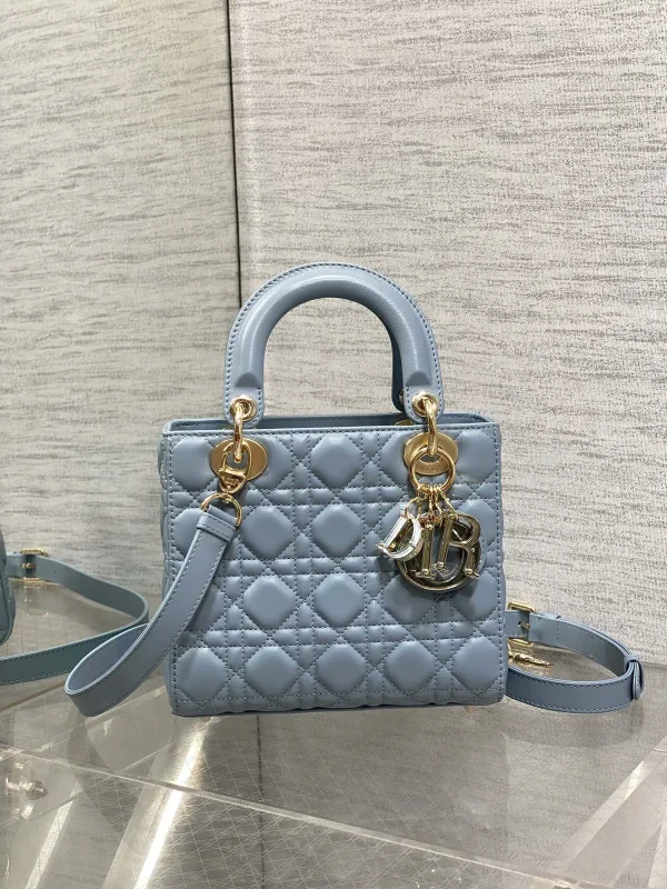 Dior Quilted Top Handle Bag with Detachable Shoulder Strap image 1