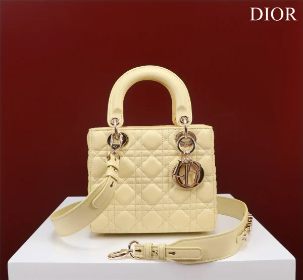 Dior Quilted Top Handle Bag with Detachable Shoulder Strap image 1