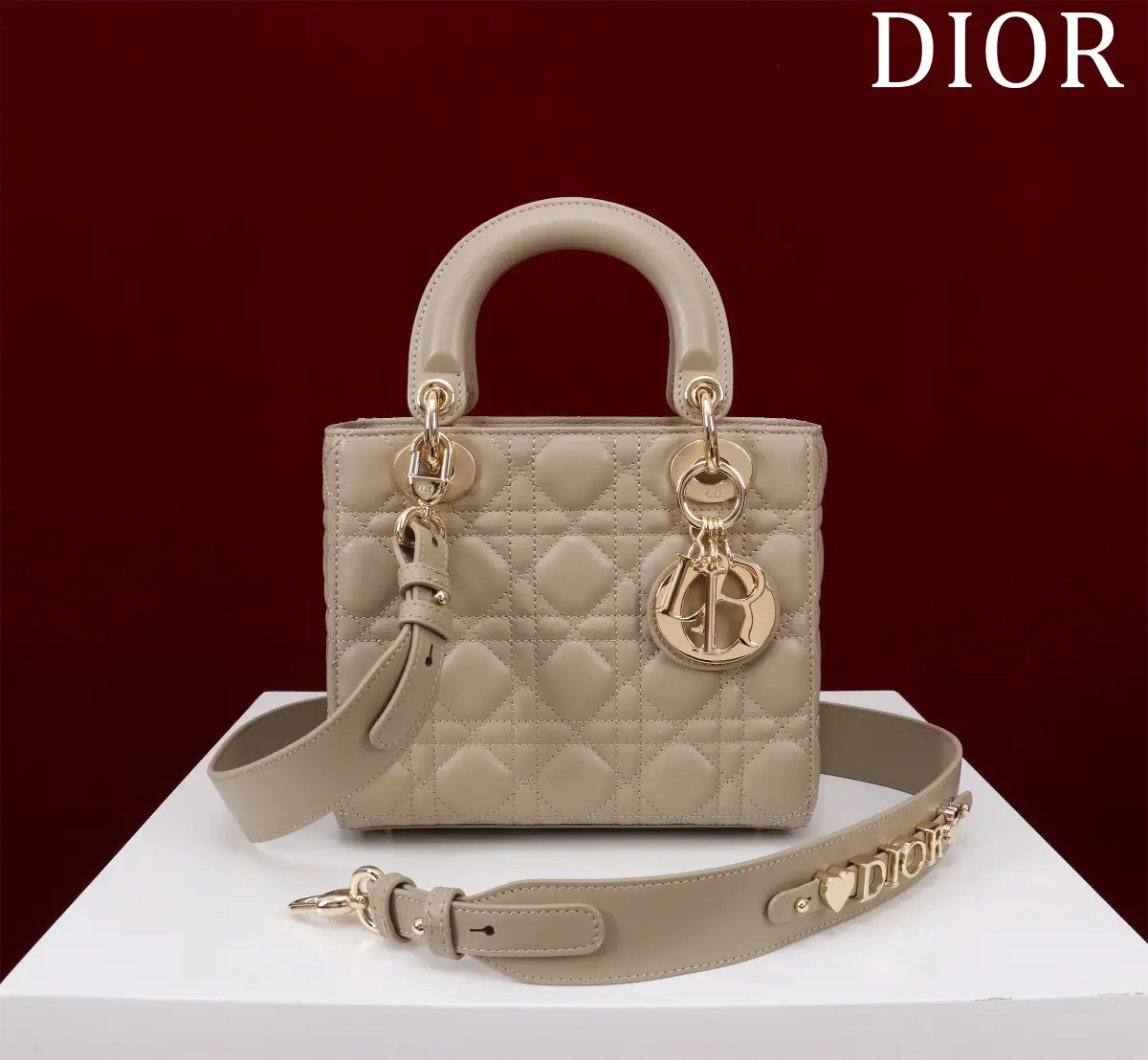 Dior Quilted Top Handle Bag with Detachable Shoulder Strap image 1