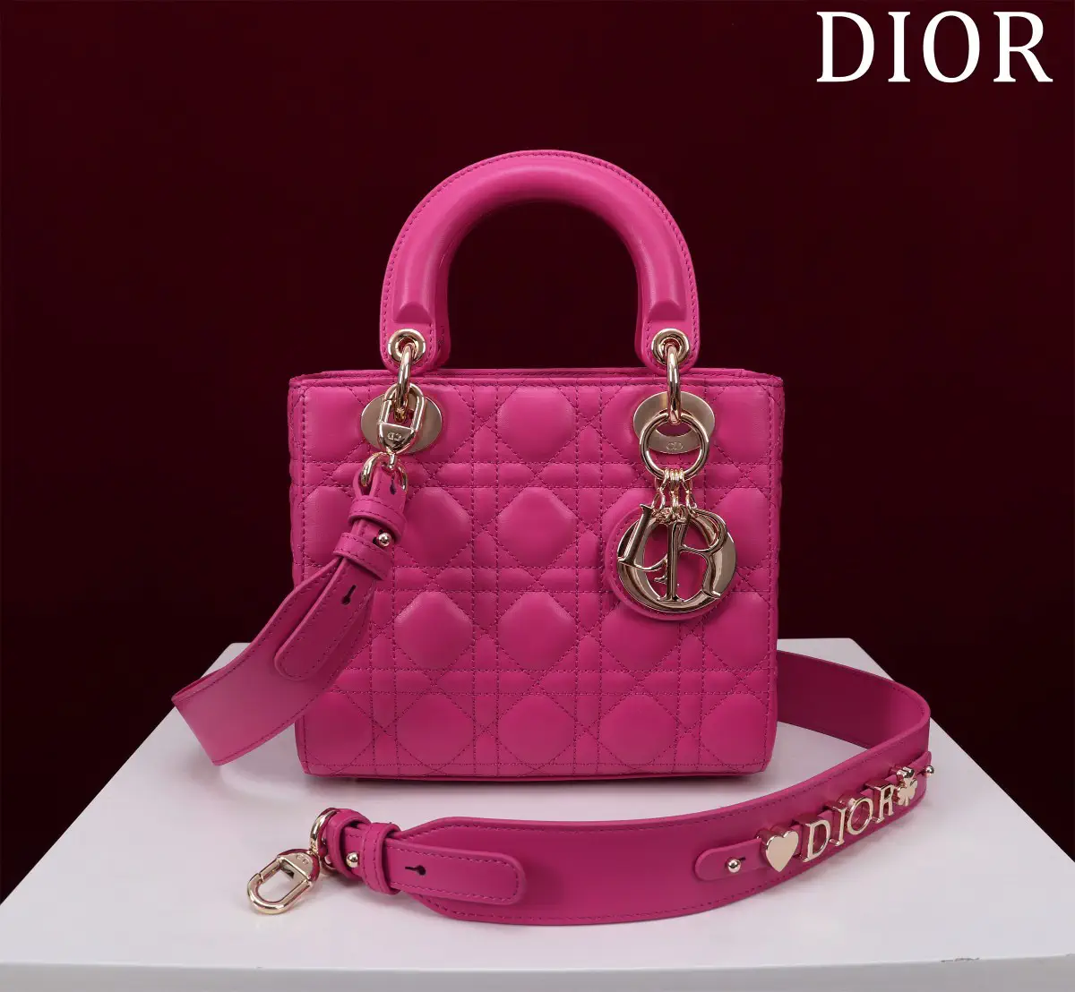 Dior Quilted Top Handle Bag with Detachable Shoulder Strap image 1