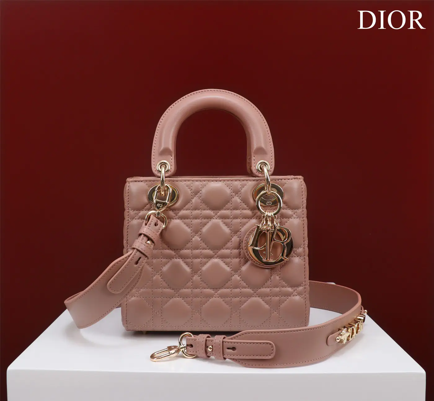 Dior Quilted Top Handle Bag with Detachable Shoulder Strap image 1